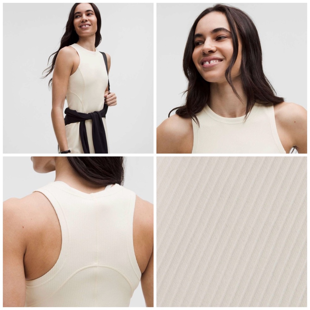 Lululemon Ribbed Softstreme Slim-Fit Tank Dress Size 4 - Picture 2 of 11